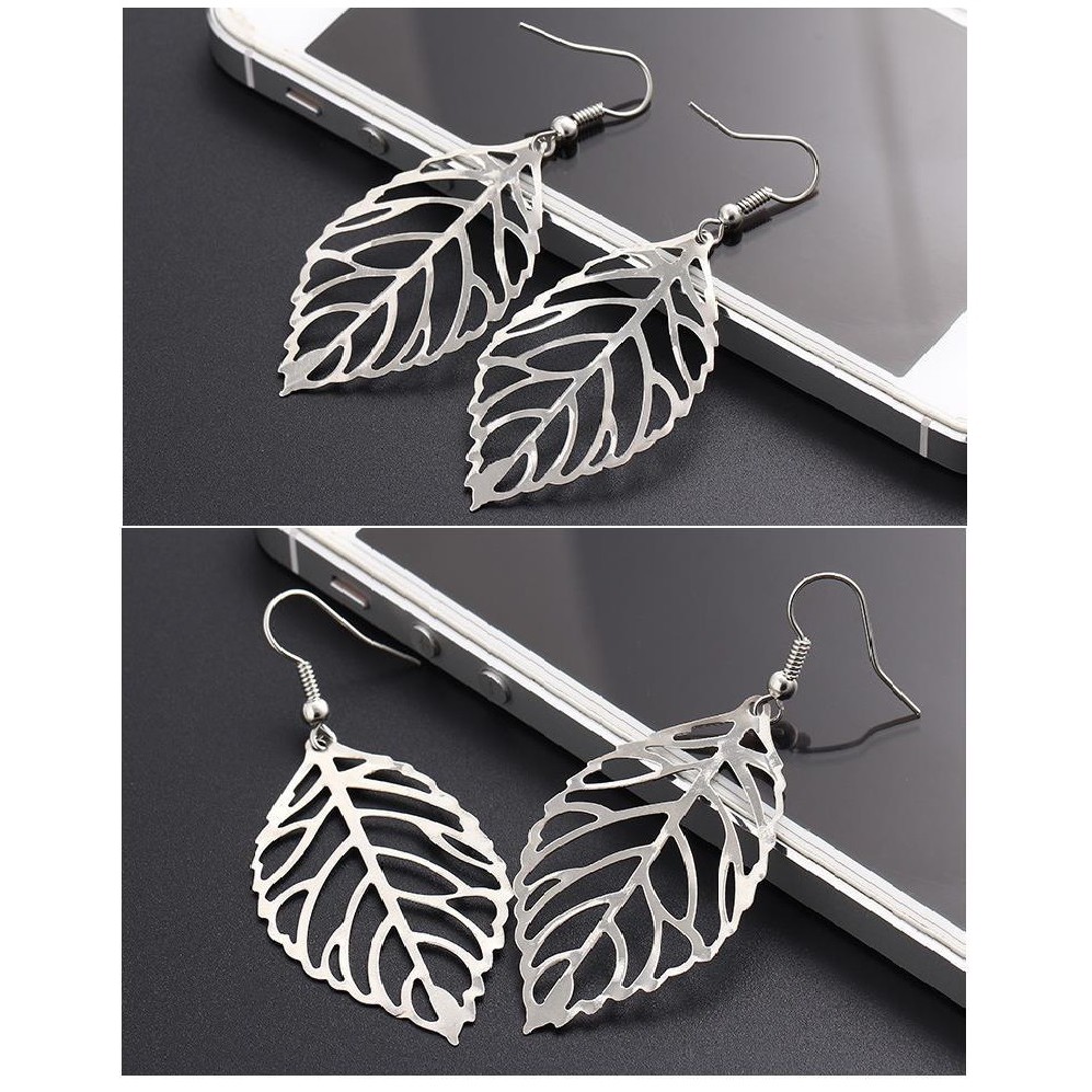 Anting Wanita Gantung B33 Big DAUN Women Hook Earrings Giwang Cantel Cewe Gaya Korea Fashion Earring