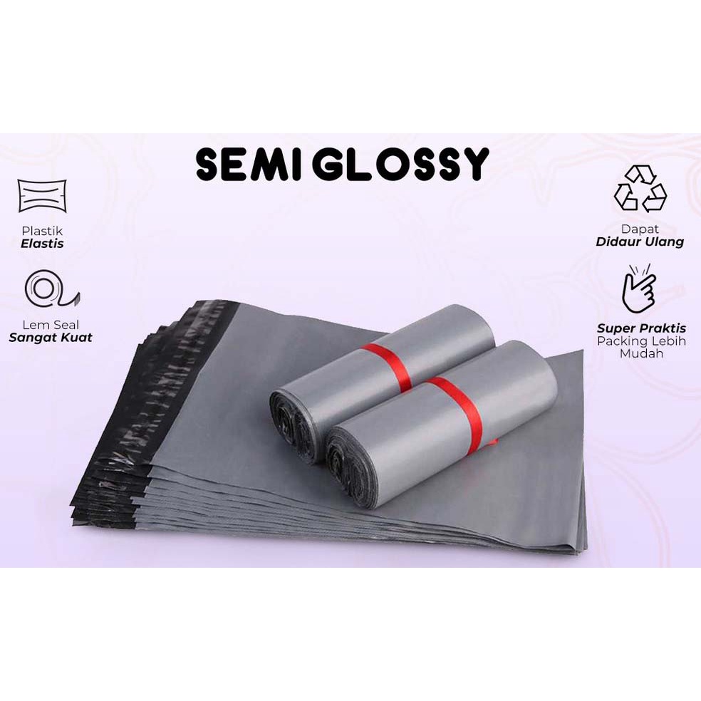 

PP01 PLASTIK PACKING POLYMAILER WARNA ABU TEBAL UKURAN 45X60CM ISI 100PCS TEBAL KUAT SUDAH ADA PEREKAT MURAH