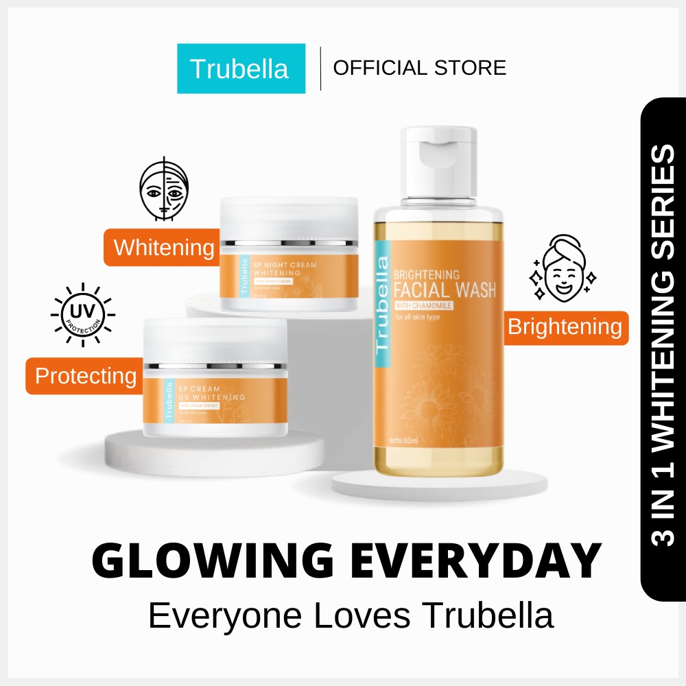 TRUBELLA SKINCARE Paket Skincare Wajah Glowing Cram Sp Original 1 Paket Sabun Wajah Penghilang Flek 