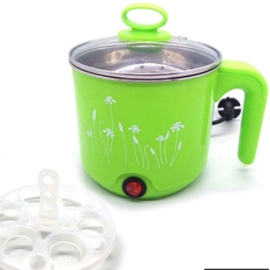 Panci listrik / Teko listrik Electric Pot Stainless Steel 18 cm / Panci Rebus Listrik / Panci Listrik Tutup Kaca