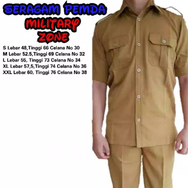 SETELAN BAJU KEKI PEMDA PNS COWOK