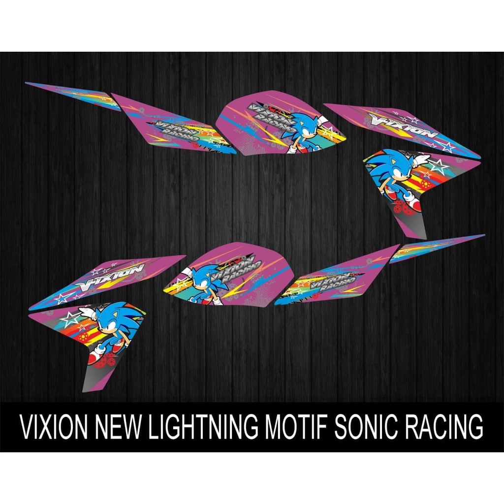 STIKER STRIPING MOTOR NEW VIXION LIGHTNING (NVL) TH 2013-2014 SONIC RACING