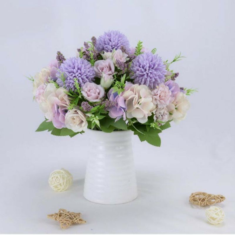 AF52 Bunga Hydrangea Rose Dandelion Mix Artificial Flower Nordic Style