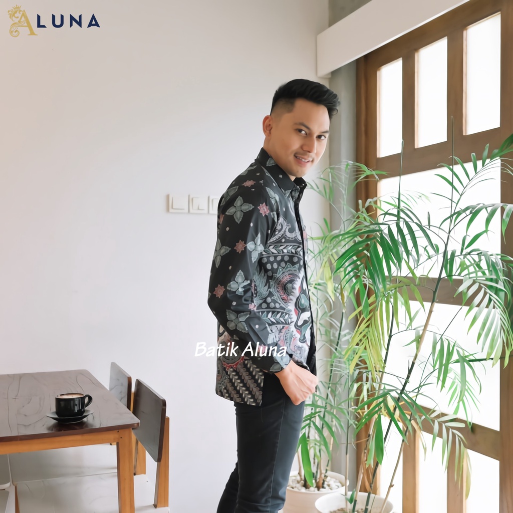 KEMEJA KONDANGAN BATIK KAISAR PREMIUM PRIA LENGAN PANJANG PRODUKSI PABRIK BATIK ALUNA PCW 101