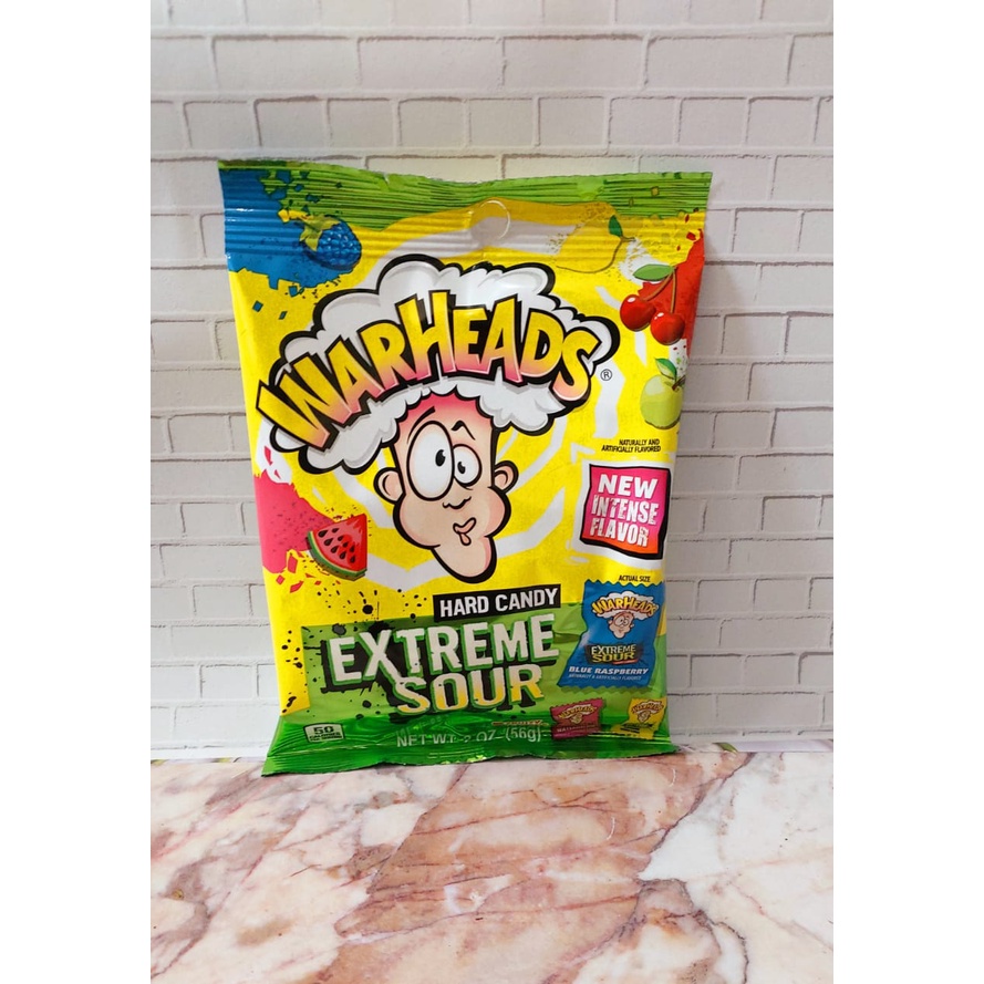 

Warheads candy sour extreme 2 oz