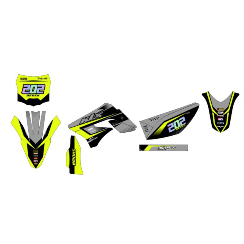 dekal Stiker fullbody klx bf kombinasi hologram