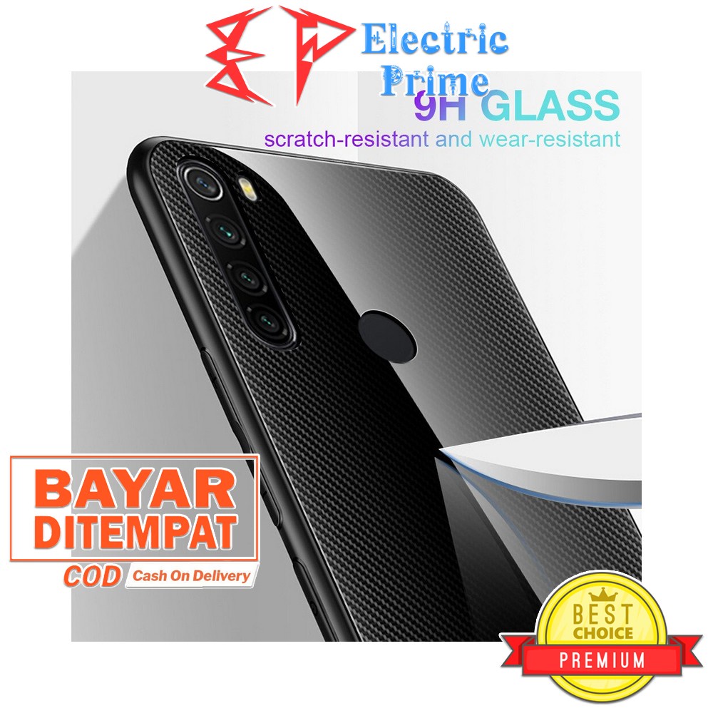 Case Xiaomi Redmi Note 8 Gradient Casing Glass Silikon Shockproof Cover