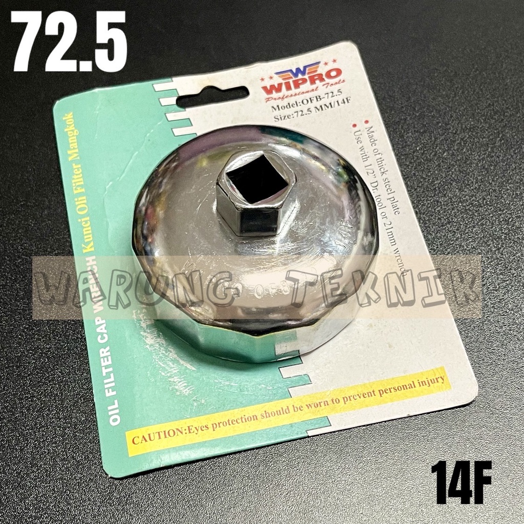 WIPRO OIL FILTER WRENCH BOWL TYPE KUNCI OLI FILTER MANGKOK 72.5 MM