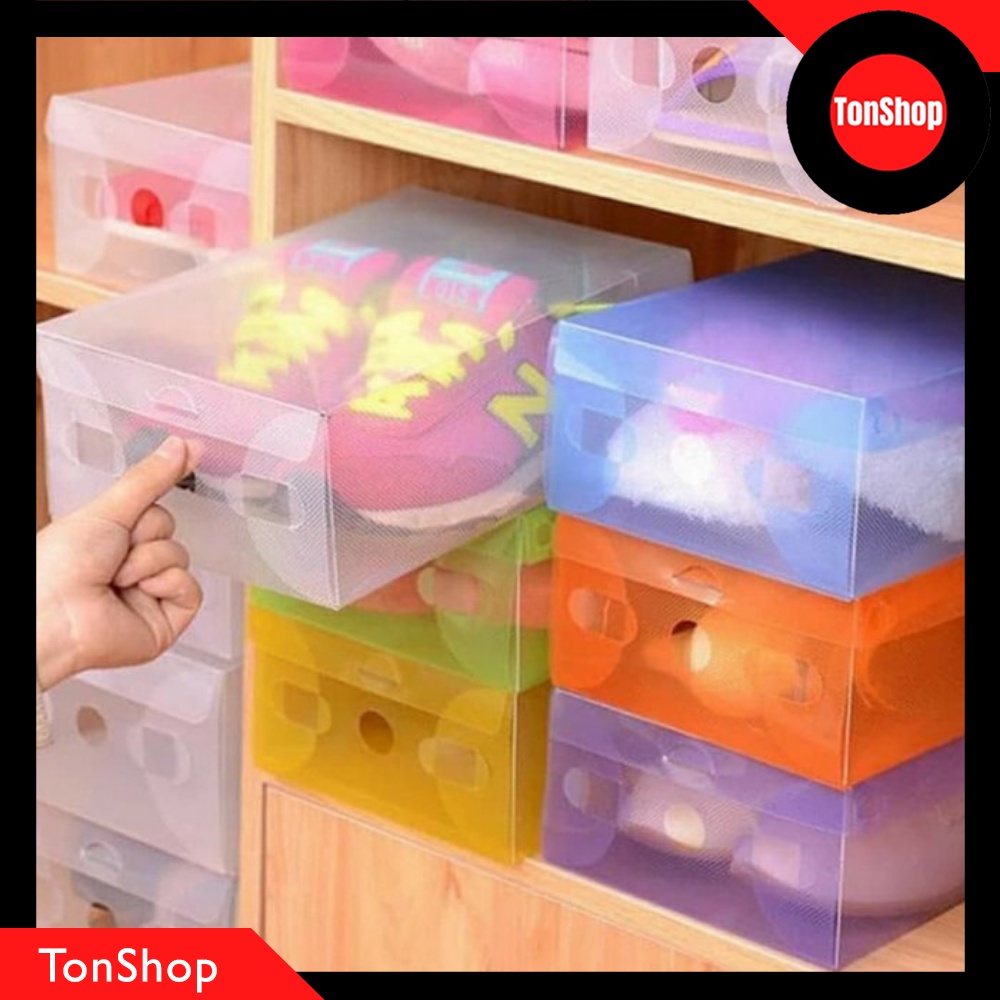 Jual Kotak Sepatu Transparan / Tempat Sepatu Lipat / Box Sepatu ...