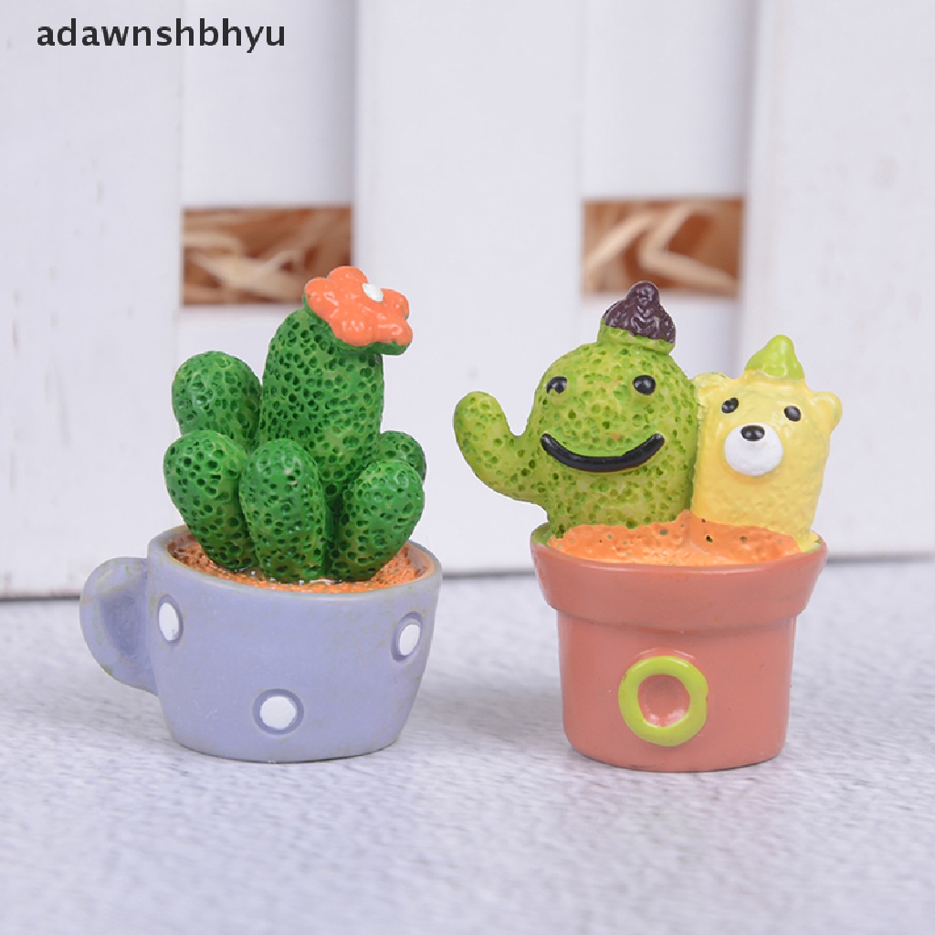 [adawnshbhyu] Miniatur diy pot Kaktus Hias Peri Taman Ornamen Dekorasi Kerajinan Rumah Boneka