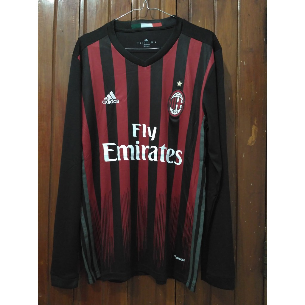 PREMIUM JERSEY AC MILAN HOME LONGSLEEVE LS 2016/2017 GRADE ORI LIMITED
