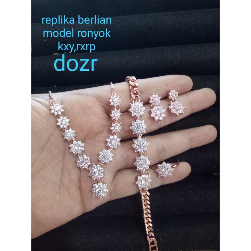 Set replika berlian eropa, awet,tidak berkarat, kincong dear