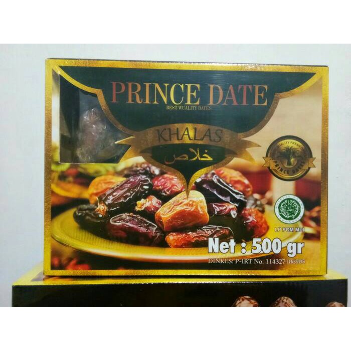 

Kurma PRINCE DATE Jenis KHALAS 500 gr 1/2kg BUKAN Datecrown Date Crown