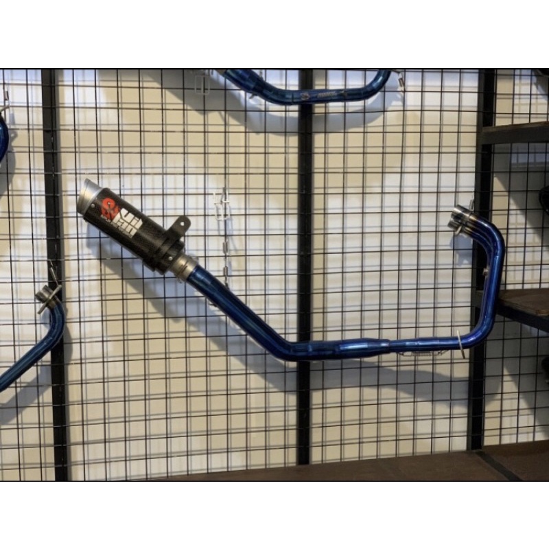 ( ORIGINAL ) KNALPOT VILLAN RUNNER2 CARBON HEADER BLUE CBR250RR NINJA250 MT25 R25