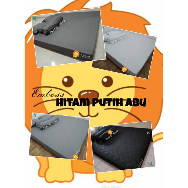Sprei Emboss Polos Motif Timbul Sprei Hitam Putih Abu