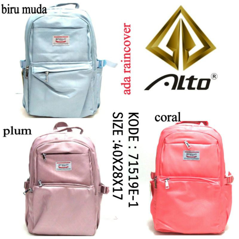 TERBARU TAS RANSEL SEKOLAH ANAK PEREMPUAN ALTO 71519E-1 WARNA BIRU PLUM CORAL ADA RAINCOVER TERBARU HARGA MURAH