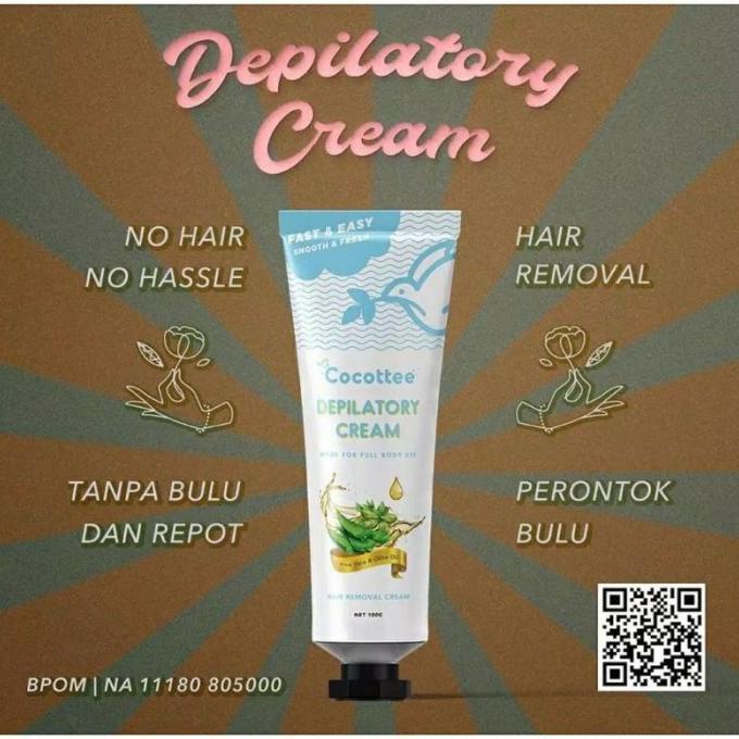 cocottee depilatory cream penghilang bulu body & sensitive area
