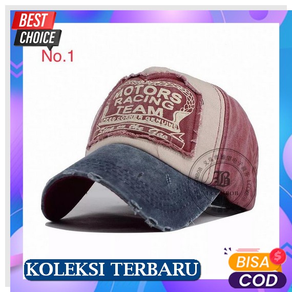 Kode J586 Topi Pria Dewasa Distro Cowok Baseball Pencis Keren Mur Qf534 Military Cap Commando - Base