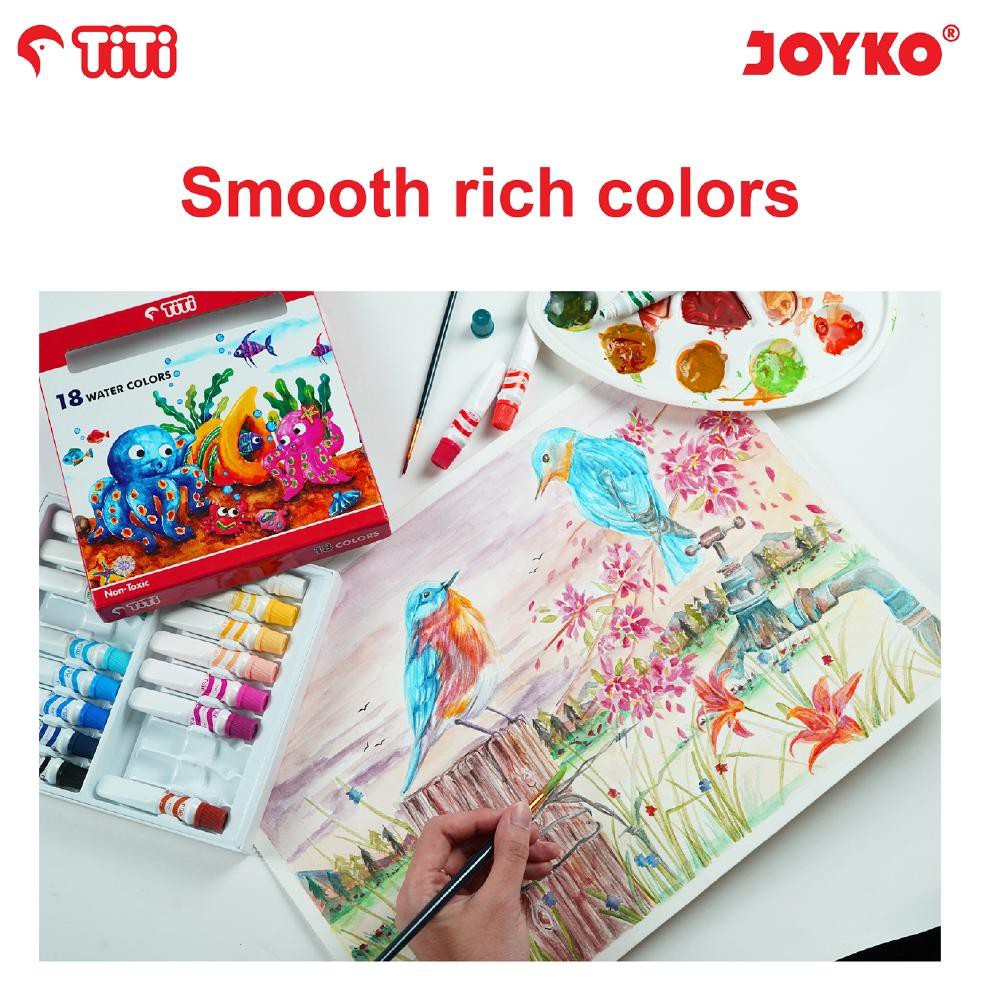 

Oa9Code Water Color Cat Air Joyko TiTi WAC-6ML-12 Warna Colors(promo)S5G3