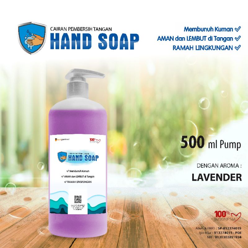 HandSoap pembersih tangan aneka aroma wangi segar kemasan pump 500 ml