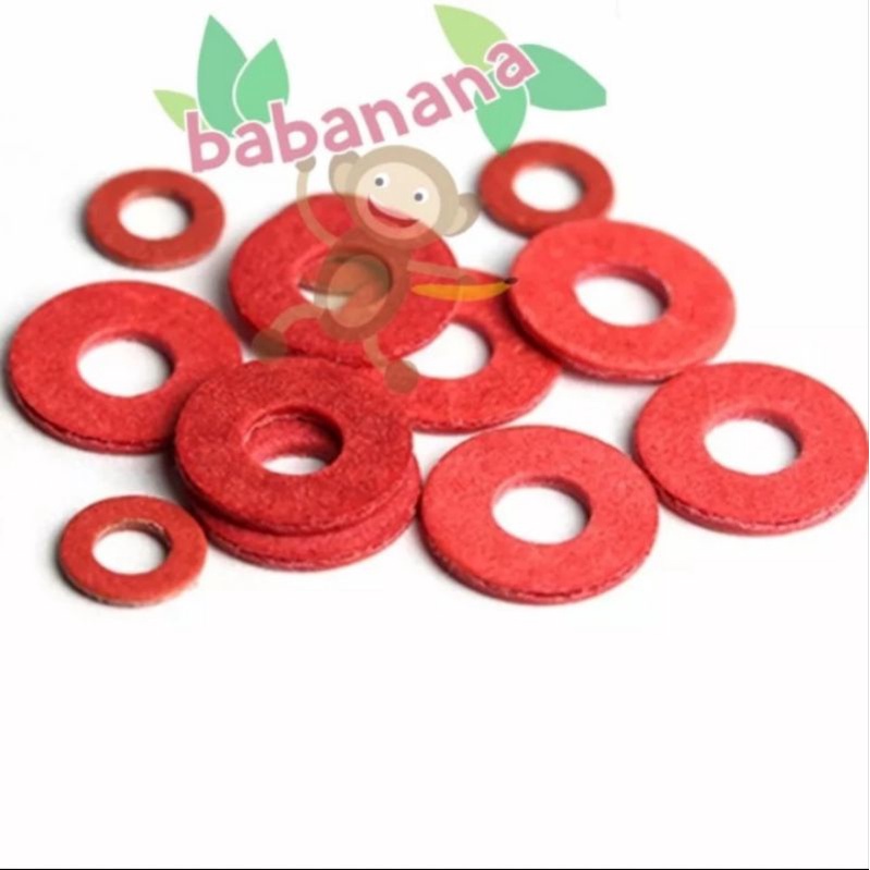 500pcs washer paper gasket set insulating red rigid ring kertas solid