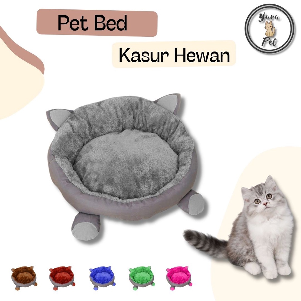 Tempat Tidur Kucing / Anjing Bentuk Karakter Telinga Kaki Super Lembut dan Nyaman Ukuran50x50x10cm