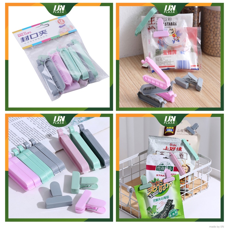 ❤ IJN ❤ PENJEPIT KEMASAN SNACK / PENJEPIT PLASTIK MAKANAN CEMILAN JEPITAN SNACK PENYEGEL PLASTIK CLIP FOOD 1 Set isi 12pcs