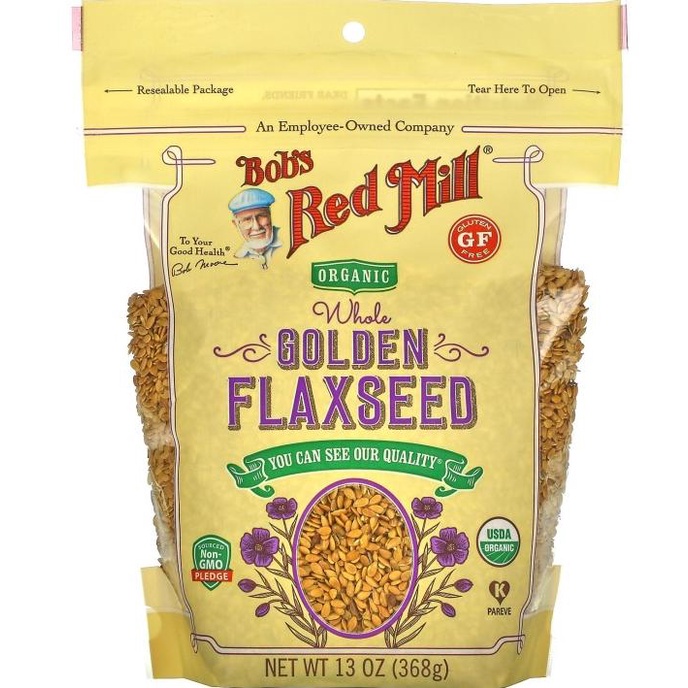 

Bob'S Red Mill, Organic Whole Golden Flaxseed, 13 Oz (368 G)