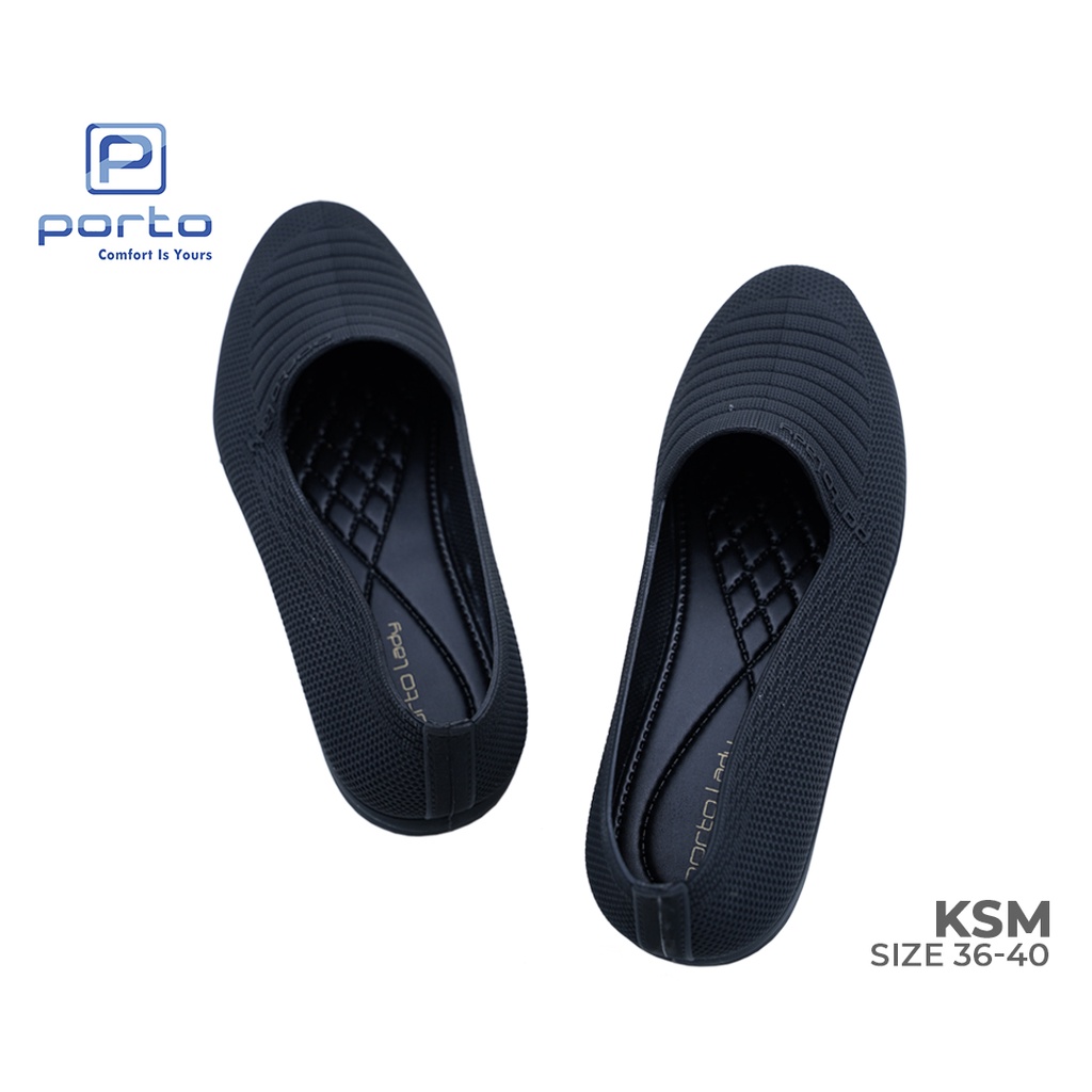 KSM - Porto Leveling Sepatu Wanita Flatshoes Korea Nyaman Casual Kantor Premium Anti Licin Original Porto Lady