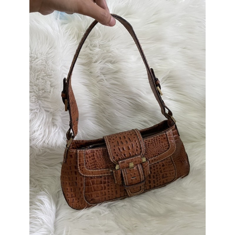 tas kulit buaya asli (preloved like new)