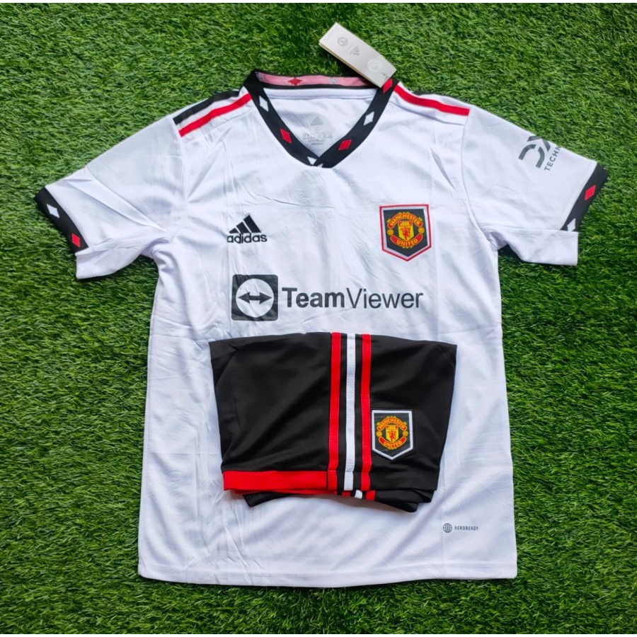 SETELAN JERSEY + CELANA BOLA MU AWAY 2022-2023 GRADE ORI
