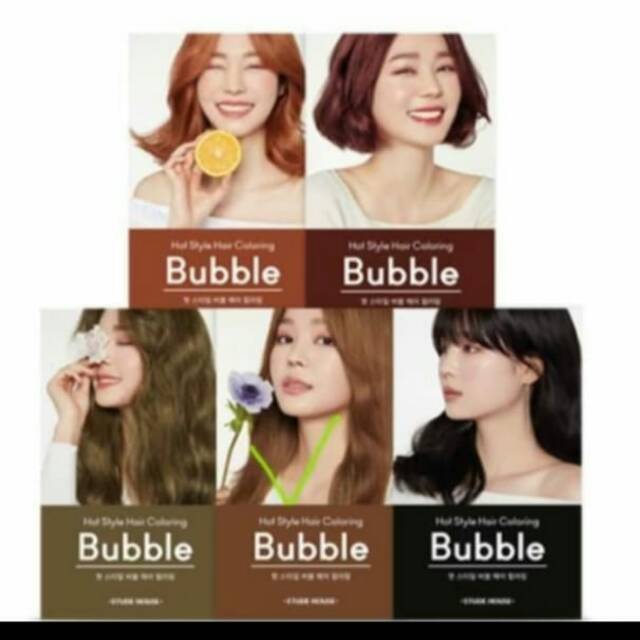  Cat  rambut  Etude house hot style bubble hair colouring new 