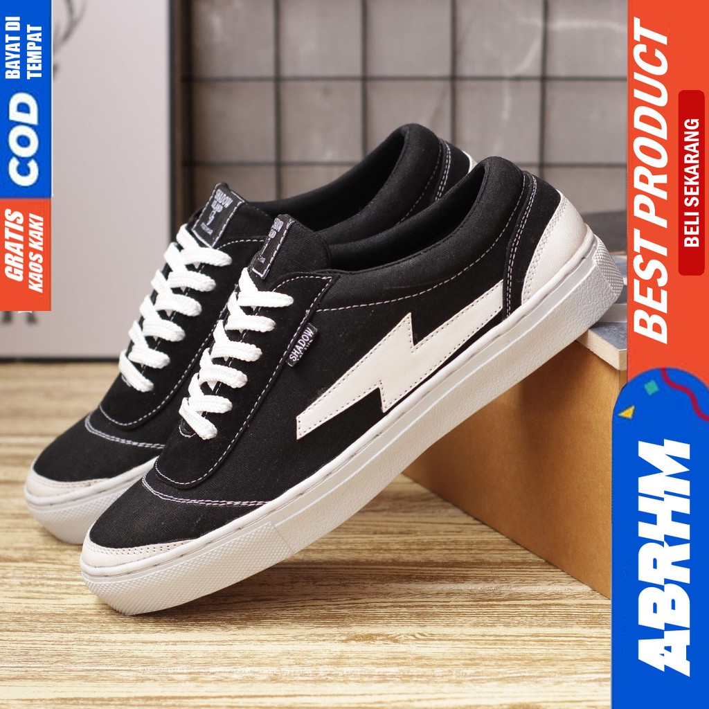 ABRHM X ORIGIN Sepatu Sneakers Pria Casual pria Bahan Kanvas skate kuliah Jalan Santai Nongkrong Sepatu Kasual Sneaker Kets Gaya Santai Kekinian Original Mens Shoes Murah Terlaris