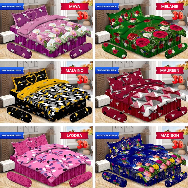 RC Bedcover Rumbai Bonita Marissa Redwood Beauty Paris Nikita Doremon Olympico Panda Widianita