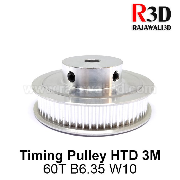 HTD3M Timing Pulley 60 Teeth Bore 6.35mm Belt 10mm