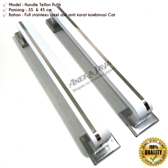 Handle Pintu rumah  / Tarikan Pintu / Pegangan Pintu minimalis Putih 35  cm &amp; 45 cm