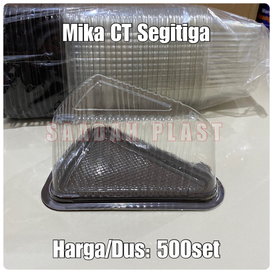 (1 Dus) Mika Cake Segitiga Tray Kue Potong CT Segitiga Kecil - Isi 500set