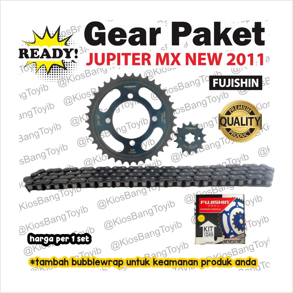 Gear Set/Paket Titanium Jupiter MX New 2011 14T/38T 428H/114L (FJS)