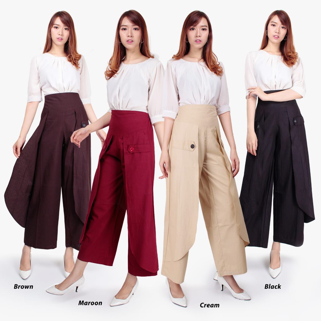 SB Collection Celana Panjang Ainin Longpants Rok Casual Layer Wanita