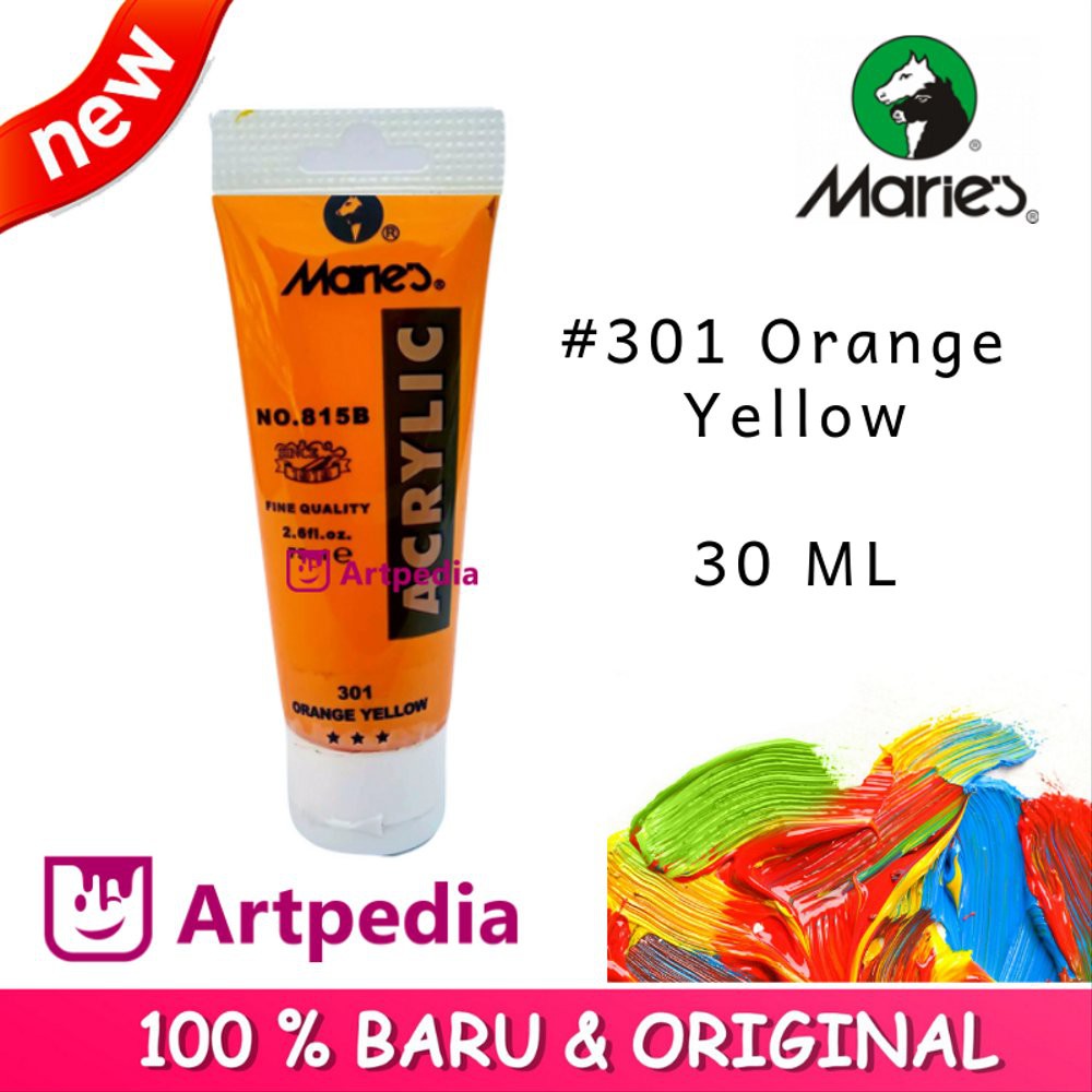 

Unik Maries - Orange Yellow - Maries Acrylic Paint 30ML - Cat Akrilik Maries 30ML Limited