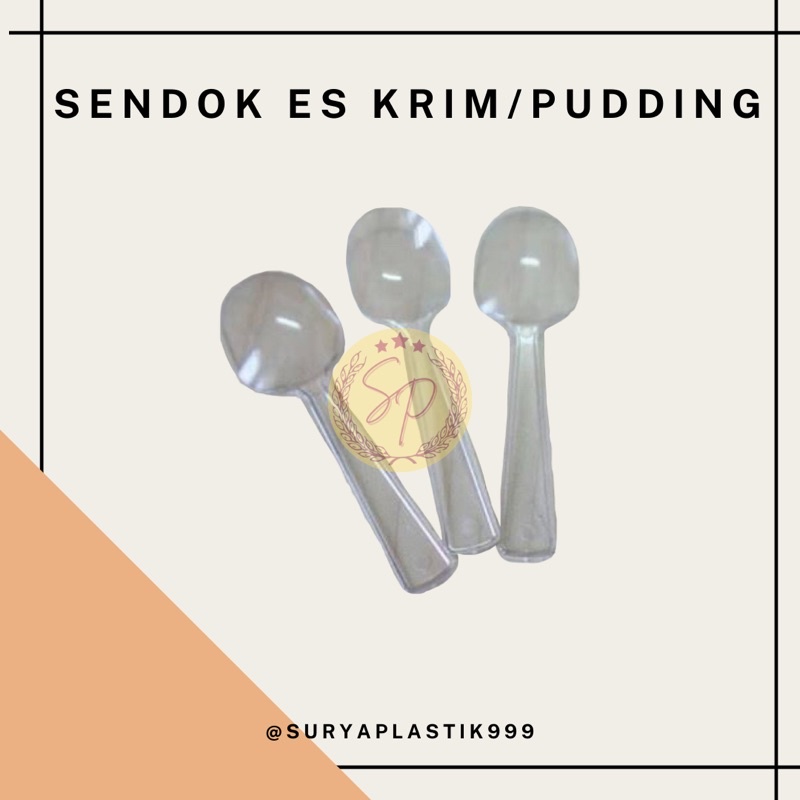 SENDOK ES KRIM/PUDDING PLASTIK