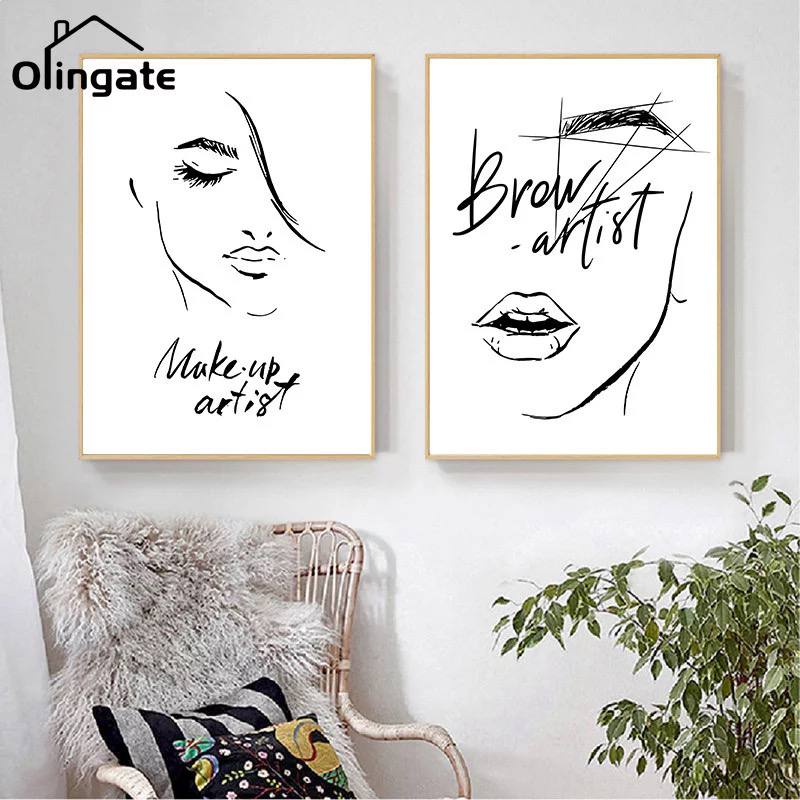 Stiker Dinding Jendela Eyelash Dekor Studio Sulam Alis Studio Eyelash Stiker Dinding Vinil Poster Studio Kecantikan