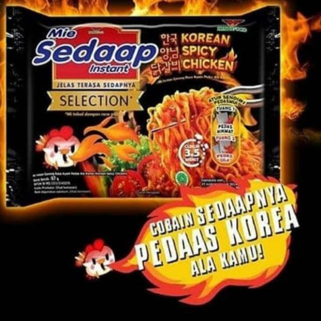 

Mi Sedaap Instan Korea/ Mie Goreng Sedaap/ Mie Sedaap Korea Spicy Chicken/ Mie Siwon