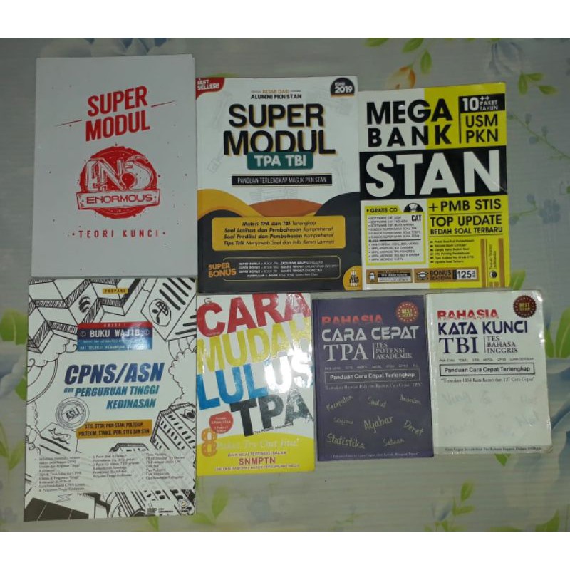 Preloved Buku STAN / Sekolah Kedinasan (SKD, TPA, TBI)
