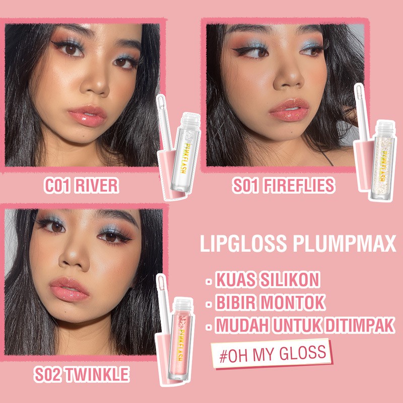 PINKFLASH OhMyGloss High Plumpmax Moisturising Shimmer Lip Gloss S02 1Piece