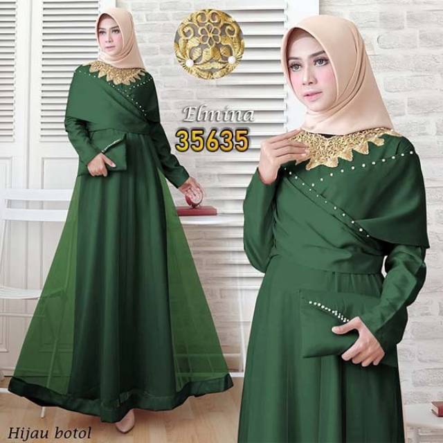 Elmina gamis pesta gamis modern gamis muslimah gamis terbaru