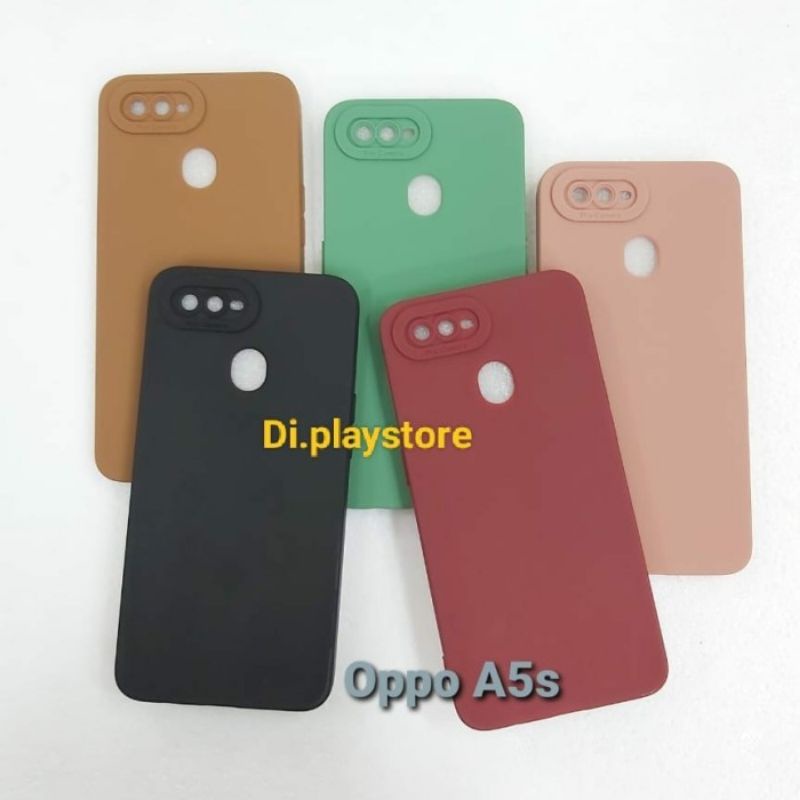 Case Candy Oppo A5s / A12 / A7 / A11k Soft Case Macaron Pro Camera