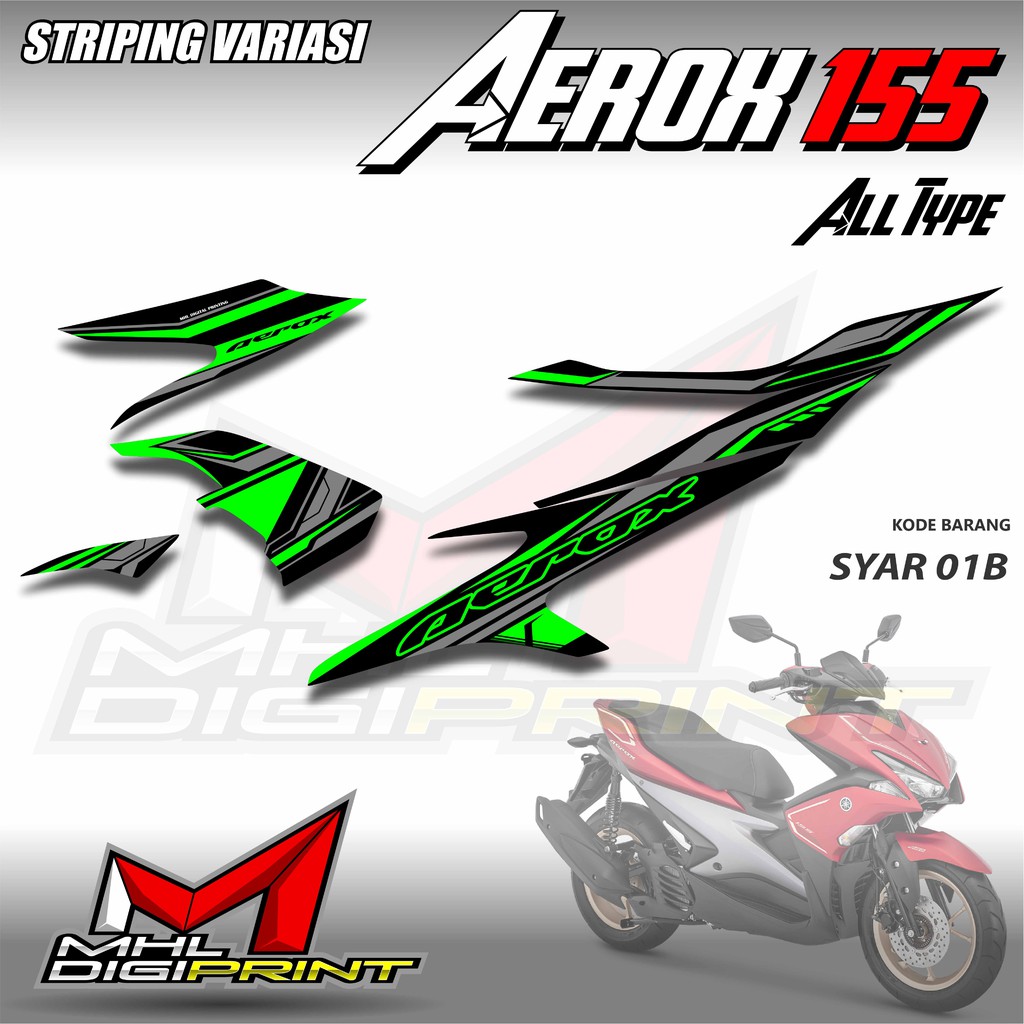 STRIPING VARIASI AEROX 155 ALL TYPE - STIKER AEROX 155 - SYAR 01