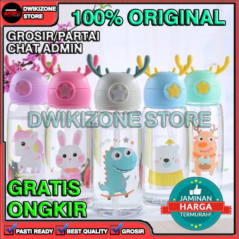 [GROSIR] BOTOL MINUM ANAK 700ML TANDUK RUSA MOTIF ANIMAL BINATANG HEWAN LUCU IMUT 700 ML 0.7L 0.7 L