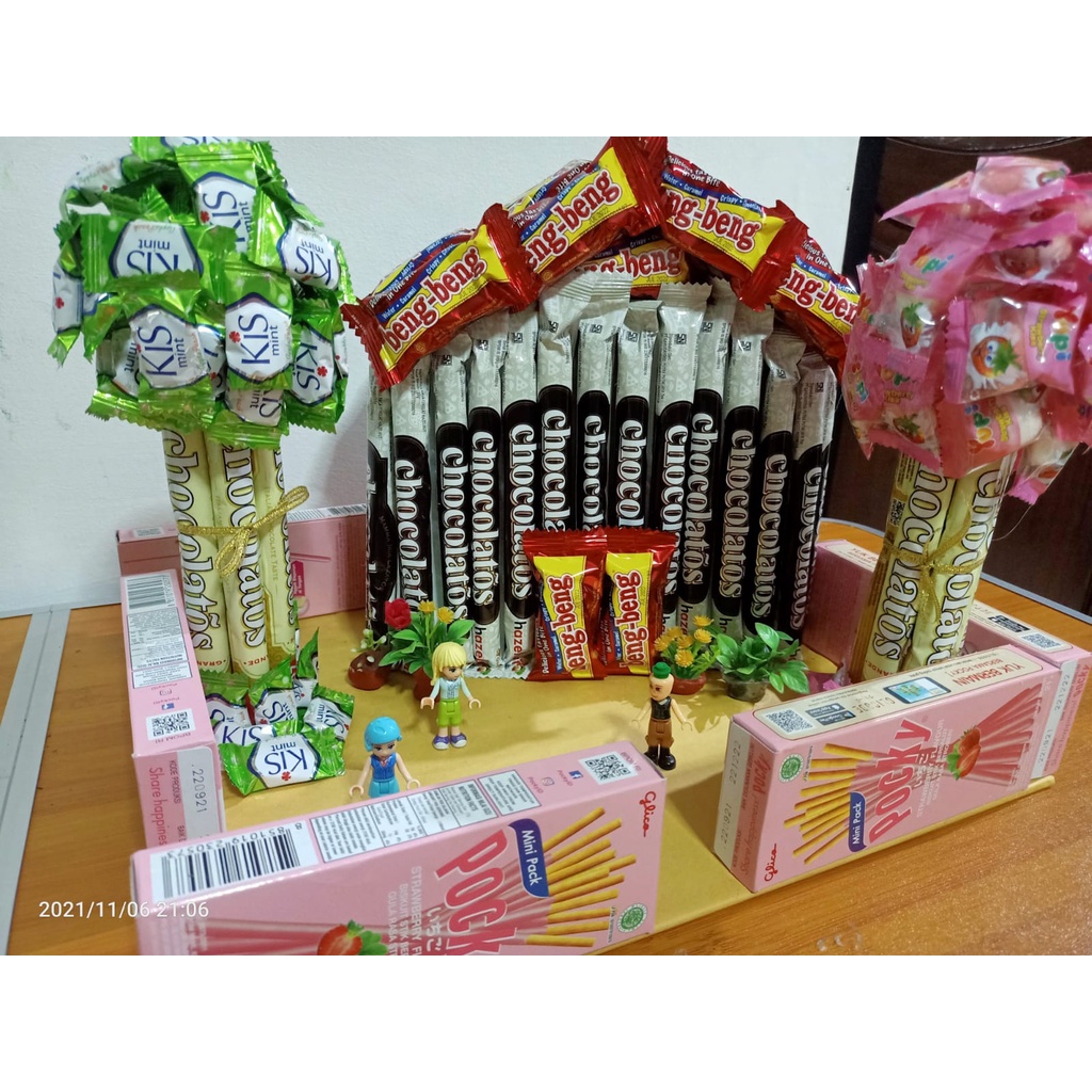 

Snack Tower Bentuk Rumah / Candy House